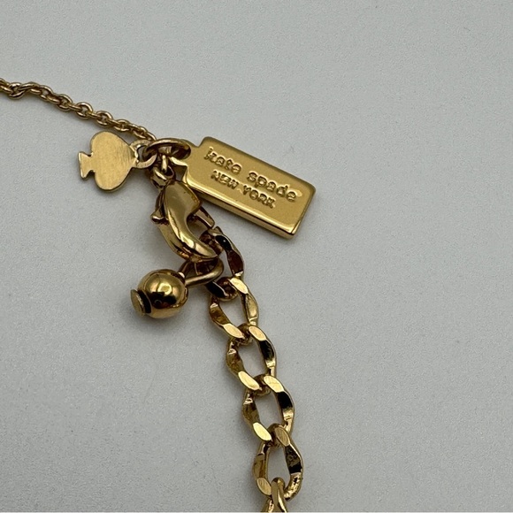 Kate Spade Say Yes Crystal Pavé Gold Bracelet Adjustable NWT - Picture 3 of 5
